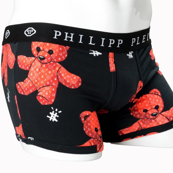 Philipp Plein Men's Multi-Color Logo Print Boxer Brief Underwear Bi-Pack - Picture 2 of 8